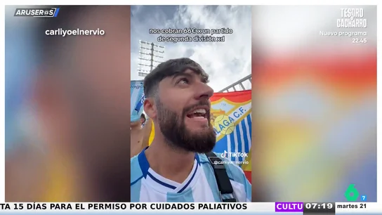 El vídeo de Carliyo quejándose del precio de las entradas para el fútbol: "66 euros para un partido de mierda de Segunda División" El vídeo de Carliyo quejándose del precio de las entradas para el fútbol: "66 euros para un partido de mierda de Segunda División"