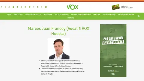 "Nuestras calles apestan a kebab y pañuelos": los lamentables mensajes que le han costado el puesto a Marcos Francoy como asesor de Vox "Nuestras calles apestan a kebab y pañuelos": los lamentables mensajes que le han costado el puesto a Marcos Francoy como asesor de Vox