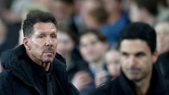 Diego Pablo Simeone y Mikel Arteta Diego Pablo Simeone y Mikel Arteta