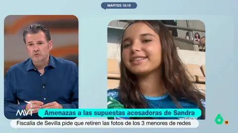 Iñaki López, sobre las presuntas acosadoras de Sandra: "Espero que haya reeducación, para que aprendan lo que han hecho" Iñaki López defiende en este vídeo que medidas de internamiento contra las presuntas acosadoras de Sandra, la joven que se ha suicidado en Sevilla, "no aportarían nada" y defiende un tratamiento orientado a la reinserción.