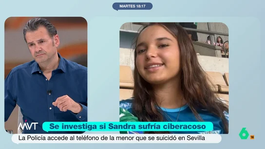 Iñaki López: "Luchar contra el acoso acosando no tiene sentido. Es no haber aprendido nada de lo que estamos hablando" Iñaki López y Beatriz de Vicente analizan las supuestas amenazas a las presuntas acosadoras de Sandra, la joven que se ha suicidado en Sevilla, después de que la Fiscalía haya pedido retirar sus fotos de las redes sociales.