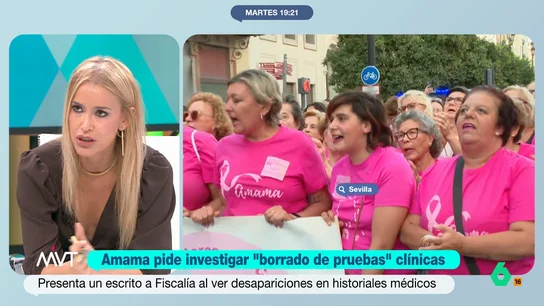 Afra Blanco, tajante sobre los cribados: "Es una negligencia política que está poniendo en riesgo la salud de las personas" Afra Blanco analiza la denuncia de AMAMA sobre la posibilidad de que se hayan borrado historiales médicos de mujeres afectadas por los retrasos en los cribados, lo que ella considera "destruir algo que sirve para salvar vidas".