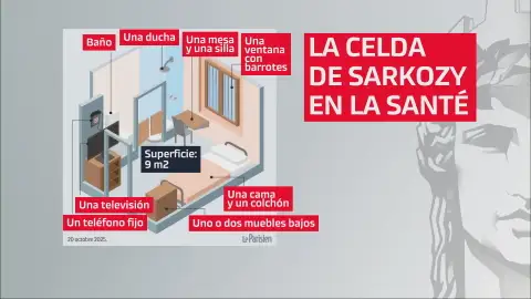 Así es la celda de Sarkozy en la cárcel Así es la celda de Sarkozy en la cárcel