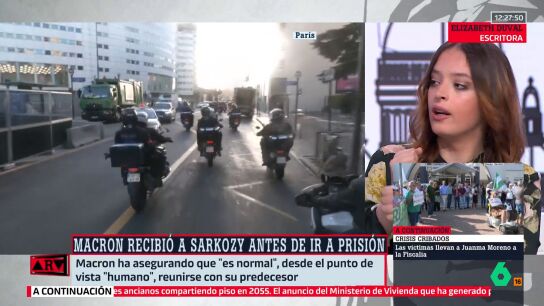 Elizabeth Duval ironiza sobre la celda de Sarkozy: "Habr&aacute; j&oacute;venes que vean con envidia su celda, es mejor que el piso que pueden permitirse"
