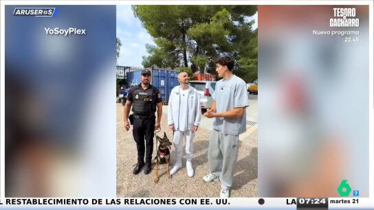 "C&oacute;mo se nota que sabes": la divertida 'pullita' de Plex a Xokas en su reto con un perro polic&iacute;a