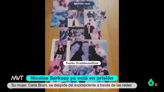 Iñaki López reacciona a la canción de despedida de Carla Bruni para Sarkozy: "El rock de la cárcel habría sido más acorde" Carla Bruni colgaba en sus redes sociales una canción de despedida para su marido, Nicolas Sarkozy, tras entrar en prisión: "¿Qué harán los separados cuando sus días estén contados?". La reacción de Iñaki López, en este vídeo.