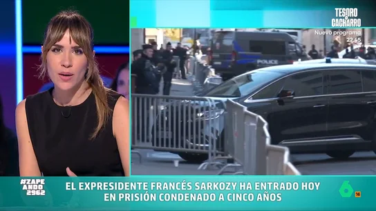 VÍDEO | María Gómez alucina con la despedida a Sarkozy antes de entrar en la cárcel: "Estáis flipando con los 'Sarkoliebers'" El expresidente francés ha sido condenado a cinco años de cárcel por asociación ilícita. Sarkozy abandonaba su casa, acompañado de su mujer, Carla Bruni, mientras era aclamado por una muchedumbre.