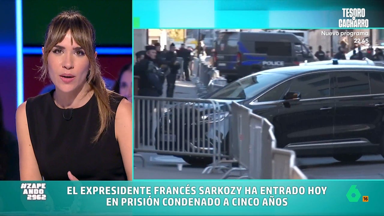 VÍDEO | María Gómez alucina con la despedida a Sarkozy antes de entrar en la cárcel: "Estáis flipando con los 'Sarkoliebers'"