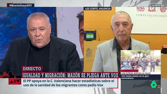 Baldoví define a Mazón como un "pelele" en manos de la extrema derecha: "Ha atado su futuro a Vox" Baldoví define a Mazón como un "pelele" en manos de la extrema derecha: "Ha atado su futuro a Vox"