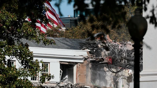 Demolición de parte del ala este de la Casa Blanca, en Washington Demolición de parte del ala este de la Casa Blanca, en Washington