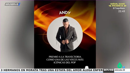 Alfonso Arús analiza en este vídeo el premio a Andy en los Premios Latino: "Esto es una bofetada a Lucas" Alfonso Arús analiza en este vídeo el premio a Andy en los Premios Latino: "Esto es una bofetada a Lucas"