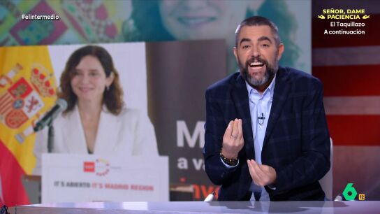 Dani Mateo, sobre la petici&oacute;n de Ayuso a Trump: "Ella lo dice por si cuela, como lo de que su novio es solo un ciudadano particular"