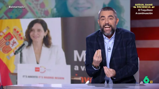 Dani Mateo, sobre la petición de Ayuso a Trump: "Ella lo dice por si cuela, como lo de que su novio es solo un ciudadano particular" Dani Mateo, sobre la petición de Ayuso a Trump: "Ella lo dice por si cuela, como lo de que su novio es solo un ciudadano particular"
