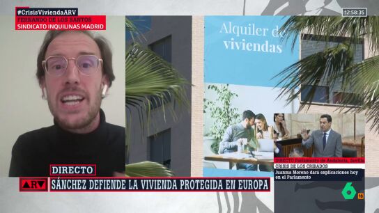 El portavoz del Sindicato de Inquilinas pide a S&aacute;nchez que tome "medidas urgentes": "La cuesti&oacute;n de las competencias es una excusa permanente"