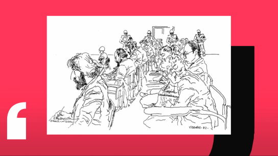 Caricatura de El País de como fue el juicio del 23F 