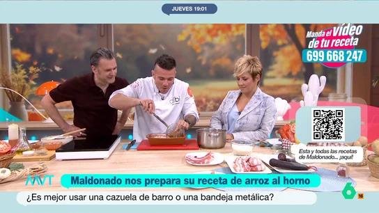 El 'aprendizaje' de Iñaki López gracias a la receta de Carlos Maldonado: "Que el nabo tenga rollazo es mi lección del día" El chef de Más Vale Tarde ha preparado una receta popular de la Comunidad Valenciana: arròs passejat o arroz al horno. Entre sus ingredientes, el plato lleva nabo, un producto que no es del gusto del presentador de Más Vale Tarde.