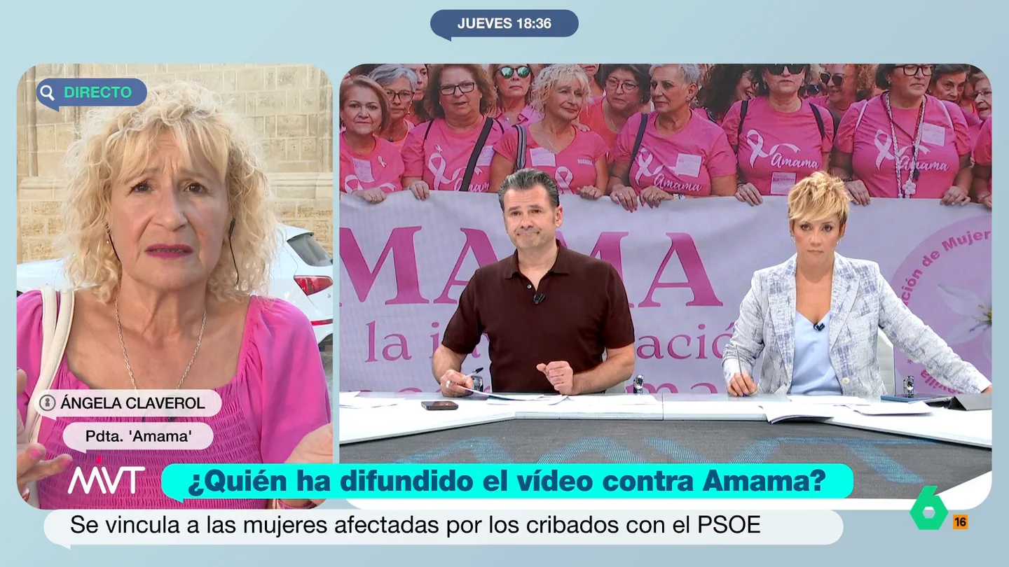 Ángela Claverol, presidenta de Amama: "Es un despropósito. Tenemos fotos con políticos del PSOE y con políticos del PP" Ángela Claverol, presidenta de Amama: "Es un despropósito. Tenemos fotos con políticos del PSOE y con políticos del PP"