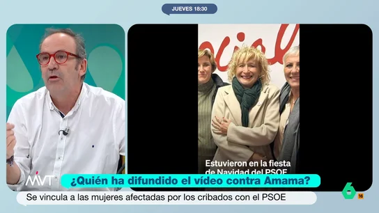 Juande Colmenero: "Un diputado del PSOE me ha dicho que, electoralmente, lo de los cribados les está viniendo de escándalo" Juande Colmenero analiza el vídeo anónimo que intenta vincular a AMAMA con el PSOE en plena crisis de los cribados y asegura que un diputado socialista le ha dicho que "electoralmente, a María Jesús Montero le está viniendo de escándalo".