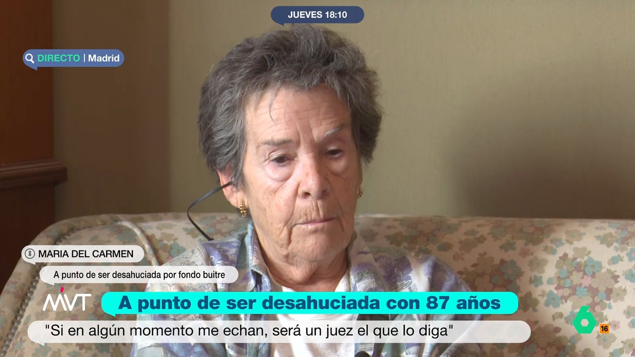 "No me voy a ir, voy a luchar": el pulso de Maricarmen, de 87 años, al fondo buitre que quiere desahuciarla