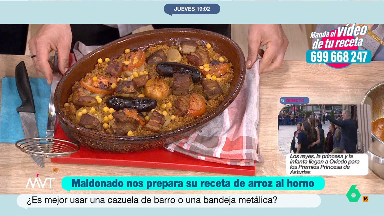 La receta de arròs passejat (arroz al horno) que pone a prueba a Carlos Maldonado en Más Vale Tarde