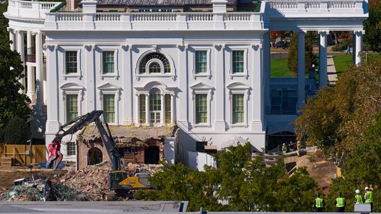 Demolición en el ala este de la Casa Blanca para dar paso a un nuevo salón de baile. Demolición en el ala este de la Casa Blanca para dar paso a un nuevo salón de baile.