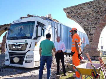 El alcalde de Algeciras en el lugar de los hechos
