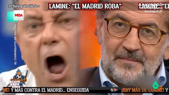 Lamine Yamal incendia la previa del Clásico y Tomás Roncero estalla: "¡El Madrid no roba, el Madrid es víctima!" Lamine Yamal calienta la previa del clásico con unas polémicas declaraciones en las que asegura que el Madrid "roba y se queja". Tomás Roncero muestra en este vídeo su indignación a gritos: "¡No lo vamos a permitir!".