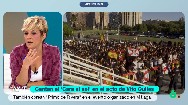 Cristina Pardo, sobre las loas a Franco en el acto de Vito Quiles: "¿Le veis sentido a reunirse para vitorear a un muerto?"
