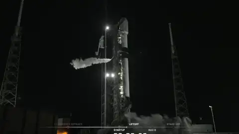 Satélite español SpainSat NG II durante su lanzamiento Satélite español SpainSat NG II durante su lanzamiento