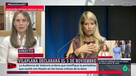 Rosa Álvarez, portavoz de víctimas de la DANA, confiesa el daño que le hizo el silencio de Vilaplana: "Se vio obligada a publicar esta carta y, diez meses después, era muy tarde" Rosa Álvarez, portavoz de víctimas de la DANA, confiesa el daño que le hizo el silencio de Vilaplana: "Se vio obligada a publicar esta carta y, diez meses después, era muy tarde"