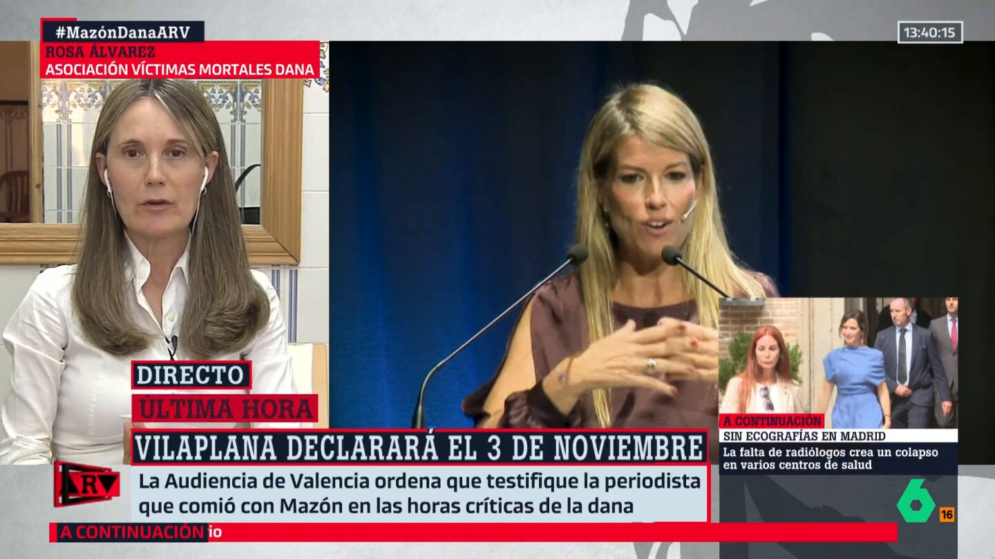 Rosa &Aacute;lvarez, portavoz de v&iacute;ctimas de la DANA, confiesa el da&ntilde;o que le hizo el silencio de Vilaplana: "Se vio obligada a publicar esta carta y, diez meses despu&eacute;s, era muy tarde"