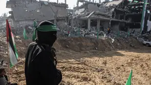 Un militante palestino de Hamás.