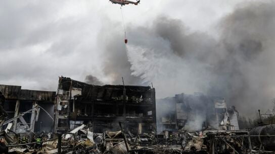 Kyiv, tras un bombardeo de Rusia