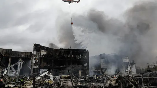 Kyiv, tras un bombardeo de Rusia Kyiv, tras un bombardeo de Rusia