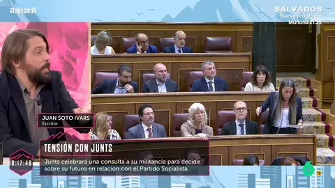 Juan Soto Ivars, sobre la posición de Junts frente al Gobierno: "Hay que preguntarse si saldría perdiendo de una moción de censura" Juan Soto Ivars, sobre la posición de Junts frente al Gobierno: "Hay que preguntarse si saldría perdiendo de una moción de censura"