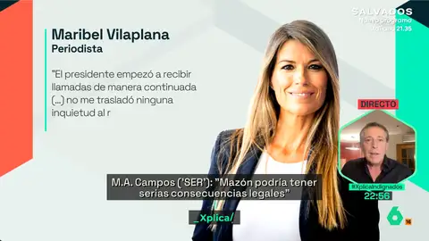Miguel Ángel Campos, sobre la declaración de Vilaplana: "Si se demuestra que Mazón dio ordenes, podría tener una responsabilidad penal" Miguel Ángel Campos, sobre la declaración de Vilaplana: "Si se demuestra que Mazón dio ordenes, podría tener una responsabilidad penal"
