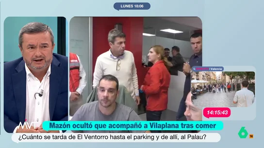 Chema Crespo, tajante: "Mazón no va a caer por su pésima gestión, sino porque solo vive para mentir" Tras conocerse nuevas informaciones sobre lo que habría hecho Carlos Mazón en las horas más críticas de la DANA, Chema Crespo hace una rotunda reflexión: "Es la historia de una infamia absoluta que está durando un año en el nivel político".