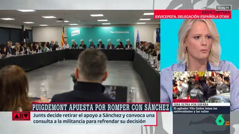 Zaida Cantera denuncia "la hipocresía del PP" por su acercamiento a Puigdemont: "Ahora le tienden la mano al prófugo de la justicia, a un golpista" Zaida Cantera denuncia "la hipocresía del PP" por su acercamiento a Puigdemont: "Ahora le tienden la mano al prófugo de la justicia, a un golpista"