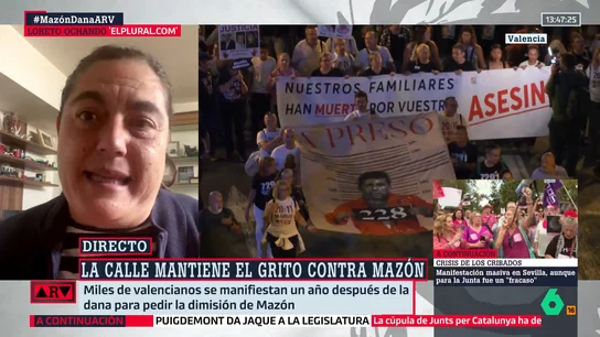 Loreto Ochando: "Que esa tarde, con esa manifestación de 80.000 personas el canal 'A punt' estuviera dando toros demuestra la psicopatía del gobierno valenciano" Loreto Ochando: "Que esa tarde, con esa manifestación de 80.000 personas el canal 'A punt' estuviera dando toros demuestra la psicopatía del gobierno valenciano"