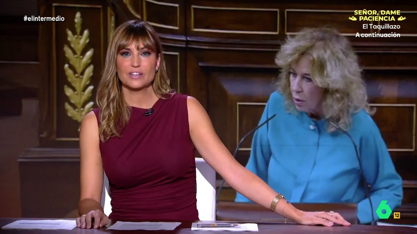 Sandra Sabatés, tajante a Aguirre (Vox) tras minimizar las víctimas por violencia machista: ha "alcanzado nuevas cotas de bajeza" Sandra Sabatés, tajante a Aguirre (Vox) tras minimizar las víctimas por violencia machista: ha "alcanzado nuevas cotas de bajeza"