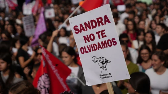 Pancartas en la huelga estudiantil por Sandra Peña y contra el bullying y los discursos de odio Pancartas en la huelga estudiantil por Sandra Peña y contra el bullying y los discursos de odio