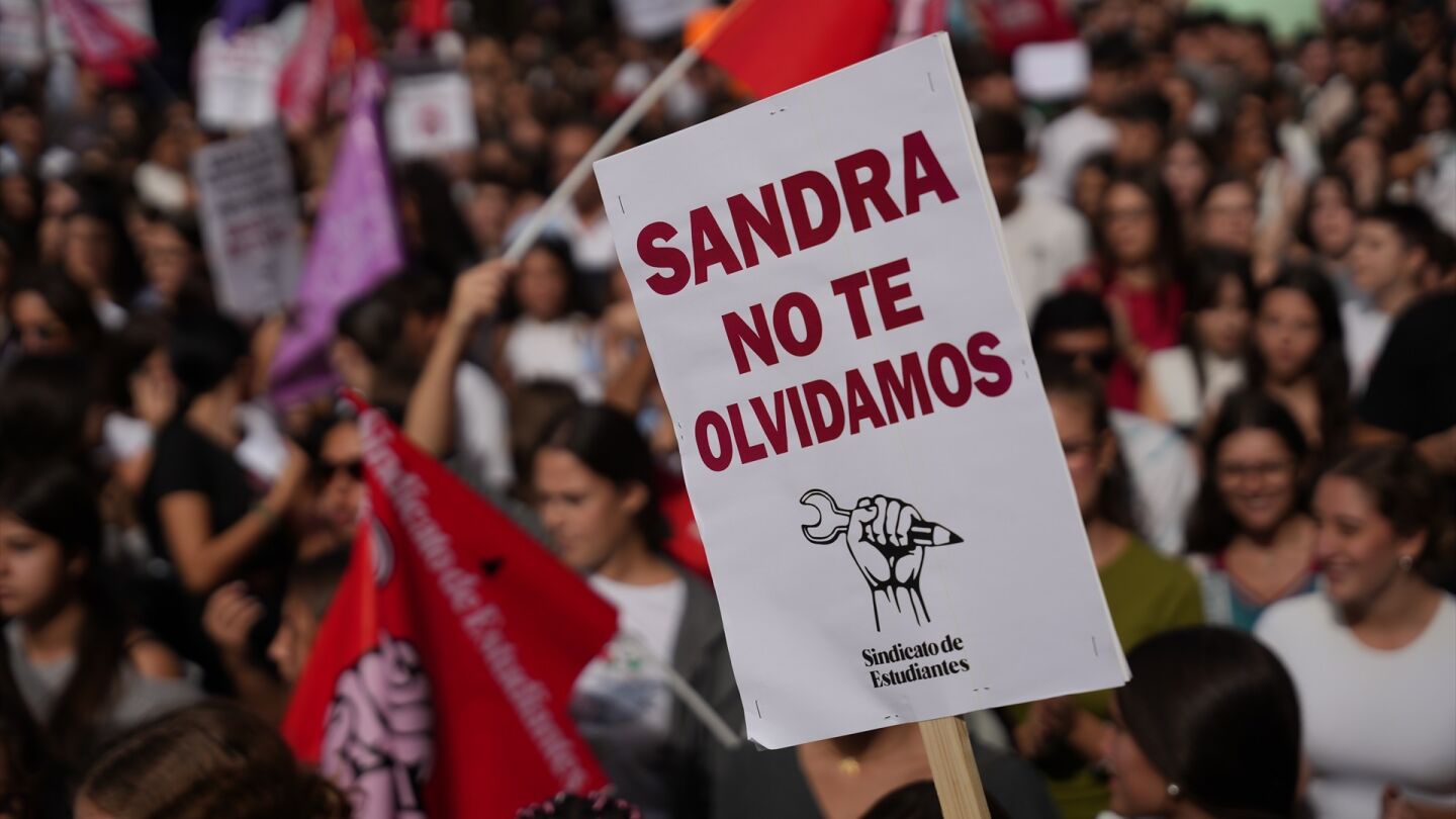 Pancartas en la huelga estudiantil por Sandra Pe&ntilde;a y contra el bullying y los discursos de odio
