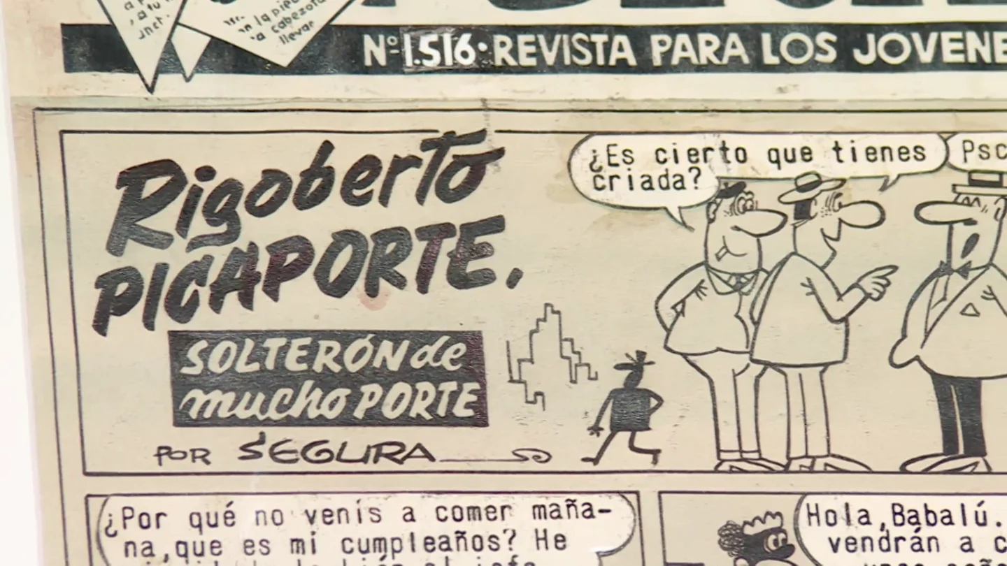 Pulgarcito visita el plató de Tesoro o Cacharro: "Aquí aparecieron por primera vez Zipi y Zape, Carpanta y Mortadelo" Pulgarcito visita el plató de Tesoro o Cacharro: "Aquí aparecieron por primera vez Zipi y Zape, Carpanta y Mortadelo"