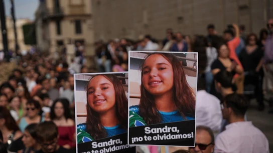 Pancartas durante la huelga general estudiantil en solidaridad con Sandra Peña en Sevilla. Pancartas durante la huelga general estudiantil en solidaridad con Sandra Peña en Sevilla.