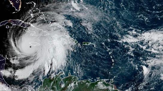 Imagen de satélite del huracán Melissa proporcionada por la Administración Nacional Oceánica y Atmosférica Imagen de satélite del huracán Melissa proporcionada por la Administración Nacional Oceánica y Atmosférica