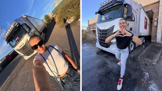 Varias fotos de Oti Cabadas, conocida como 'Coco', la camionera gallega influencer Varias fotos de Oti Cabadas, conocida como 'Coco', la camionera gallega influencer