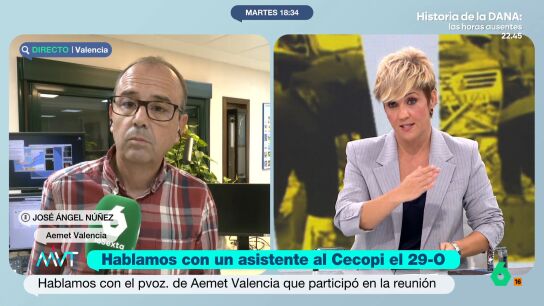 Jos&eacute; &Aacute;ngel N&uacute;&ntilde;ez (AEMET) recuerda como vivi&oacute; la reuni&oacute;n en el CECOPI: "La sensaci&oacute;n era de falta de toma de decisiones"