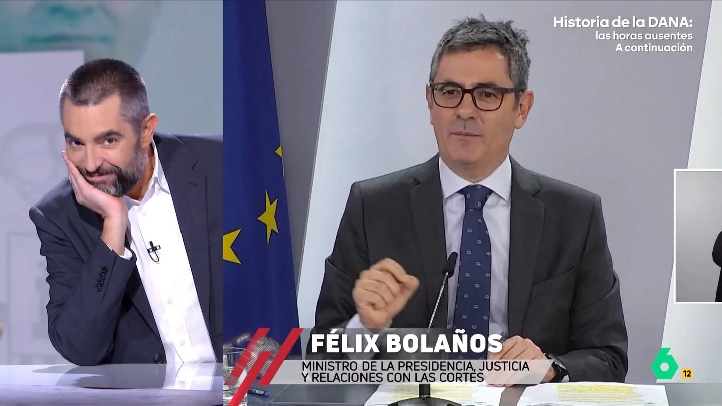 Dani Mateo, a Bolaños: "Para cuando se apruebe su ley de Enjuiciamiento Criminal, tendremos en el Vaticano a León LVI" Dani Mateo, a Bolaños: "Para cuando se apruebe su ley de Enjuiciamiento Criminal, tendremos en el Vaticano a León LVI"