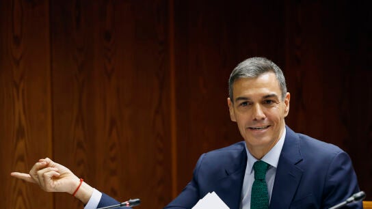 El presidente del Gobierno, Pedro S&aacute;nchez, durante su comparecencia ante la comisi&oacute;n de investigaci&oacute;n del caso Koldo