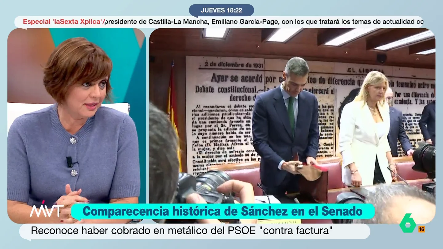 Del "vamos a Vietnam" al "hemos salido vivos": Esther Redondo explica las sensaciones en el Gobierno tras la comparecencia de Sánchez Ester Redondo explica en este vídeo que desde el Gobierno "están muy contentos" con la comparecencia de Pedro Sánchez en el Senado y que consideran que, con ella, "el PP ha perdido su última bala".